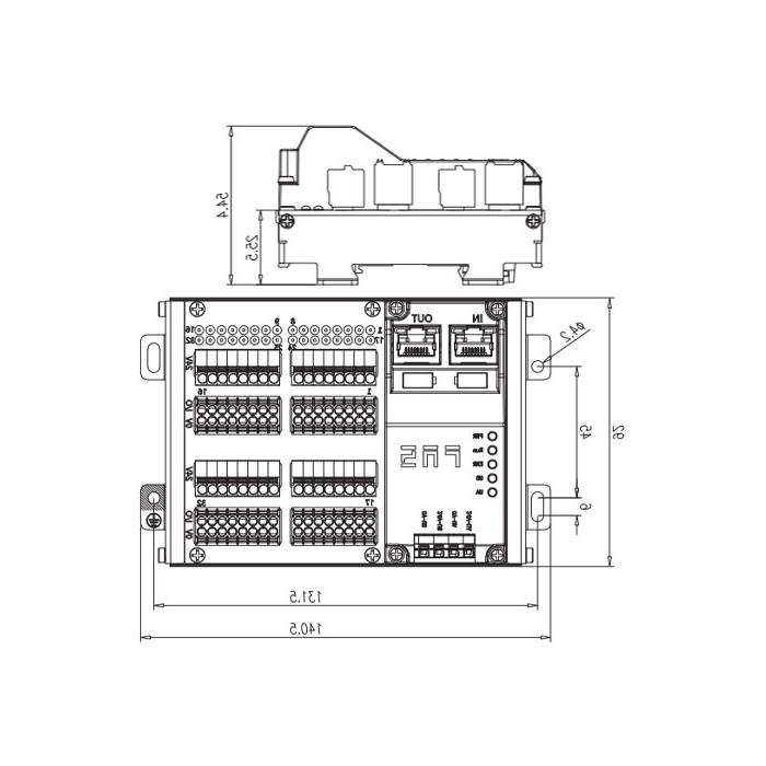 多协议模块IP20、32DI、PNP、端子式、RJ45网口、远程模块、009B34